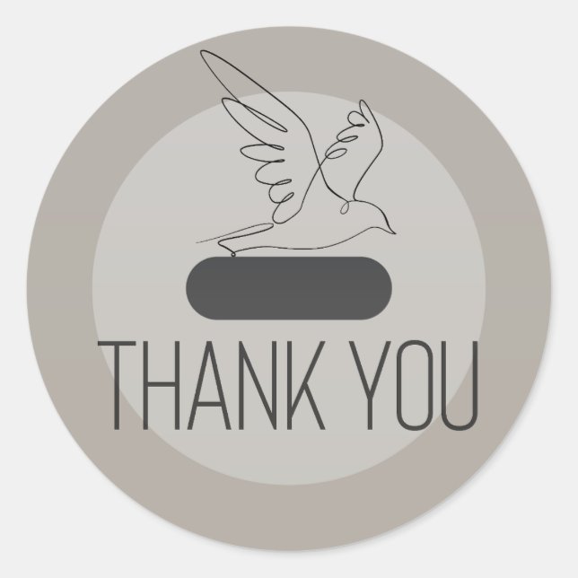 Pegatina Redonda Naturaleza, botánico, Minimalista, tierra Gracias  (Anverso)