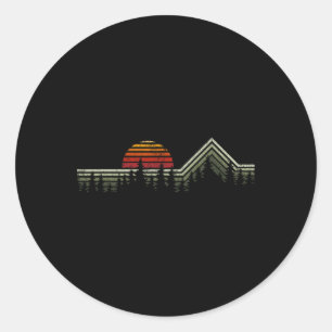 Pegatina Redonda Naturaleza de los viajes al aire libre Diseños Uni