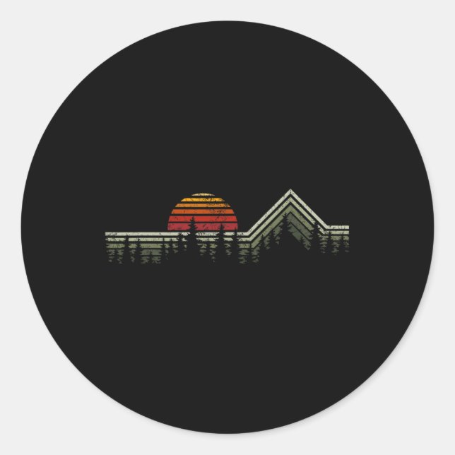 Pegatina Redonda Naturaleza de los viajes al aire libre Diseños Uni (Anverso)