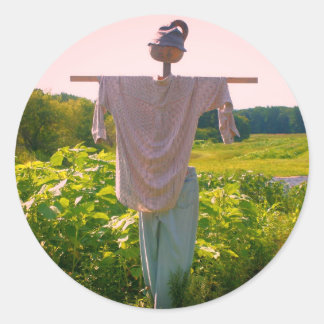 Pegatina Redonda Naturaleza de Scarecrow
