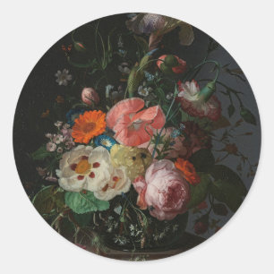 Pegatina Redonda Naturaleza muerta Vintage Dutch Master Rachel Ruys
