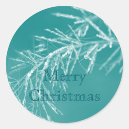 Pegatina Redonda Natures Christmas Decorations