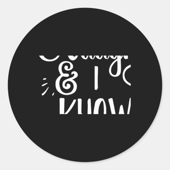 Pegatina Redonda Naughty And I Know It Funny Christmas Baby  (Anverso)