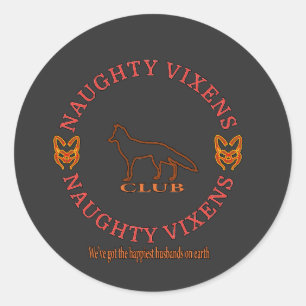 Pegatina Redonda Naughty Vixens Club