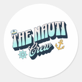 Pegatina Redonda nauti bachelorette party