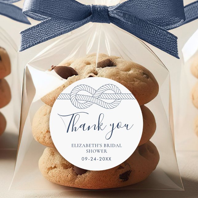 Pegatina Redonda Nautical Rope Knot Gracias Brigada (Subido por el creador)