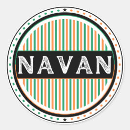 Pegatina Redonda Navan City Pride Emblem – Irish Identity