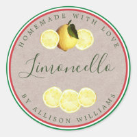 Nave de bandera italiana de Limoncello casera pers