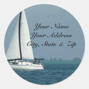 Pegatina Redonda Navegación