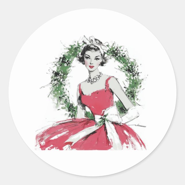 Pegatina Redonda Navidad  (Anverso)