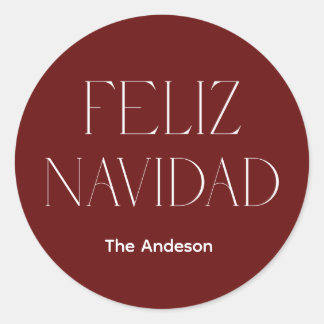 Pegatina Redonda navidad