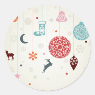 Pegatina Redonda Navidad