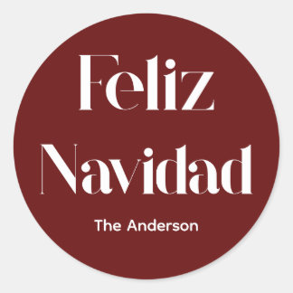 Pegatina Redonda navidad