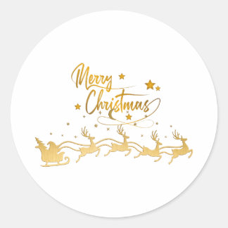 Pegatina Redonda Navidad