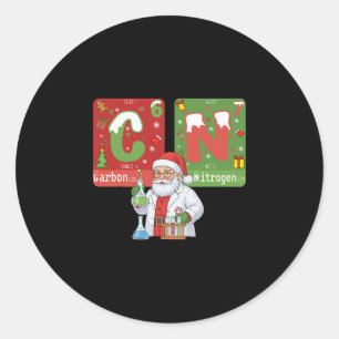 Pegatina Redonda Navidad 67 Meme Ciencia Química Humor Periódico