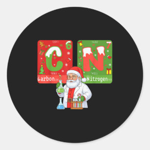 Pegatina Redonda Navidad 67 Meme Ciencia Química Humor Periódico