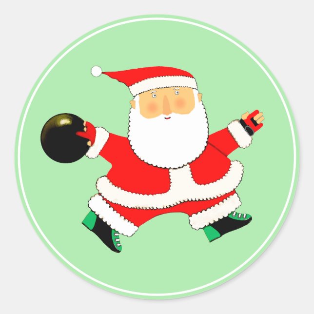 Pegatina Redonda Navidad de bolos (Anverso)
