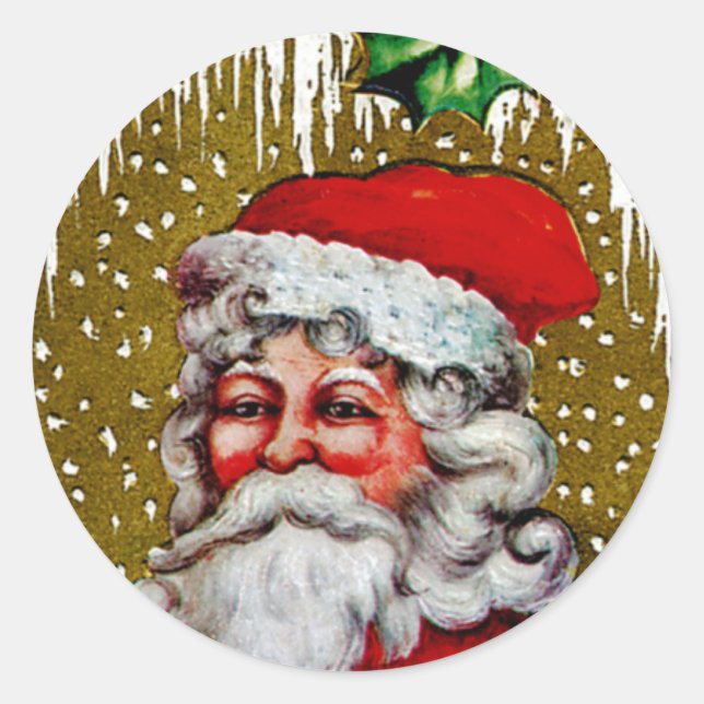 Pegatina Redonda Navidad de padre (Anverso)