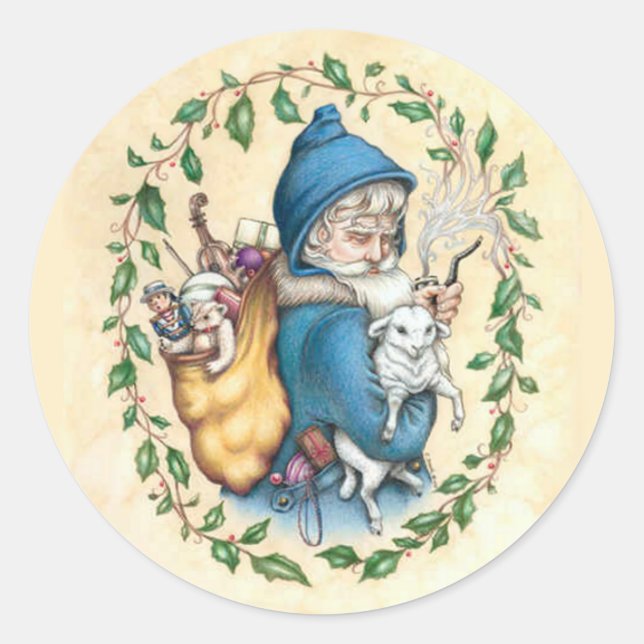 Pegatina Redonda Navidad de padre (Anverso)
