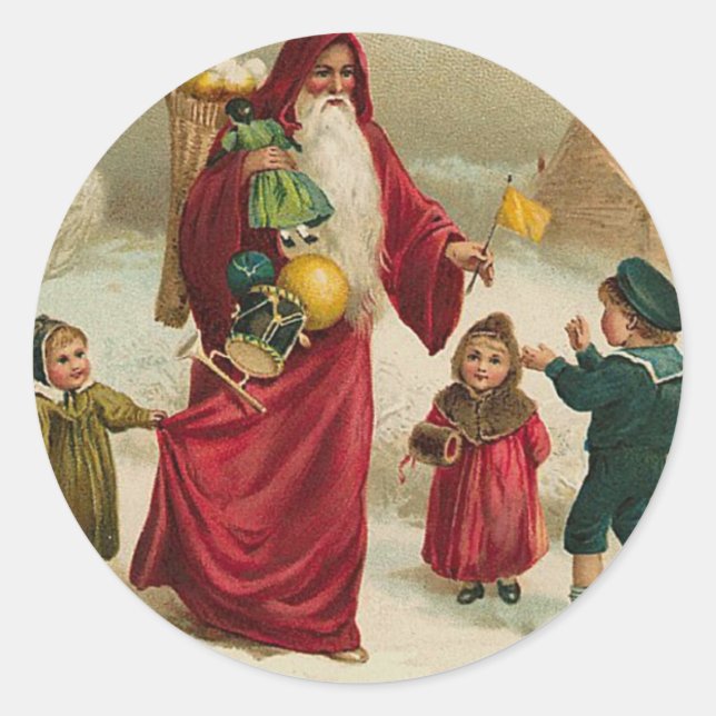 Pegatina Redonda Navidad de padre (Anverso)