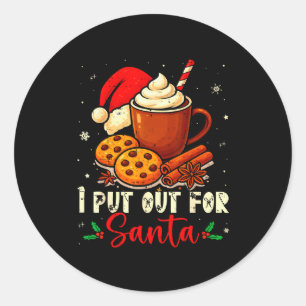 Pegatina Redonda Navidad que pongo para Santa divertida Navidad muj