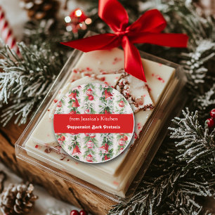 Pegatina Redonda Navidad Retro, De la Cocina de, Personalizado