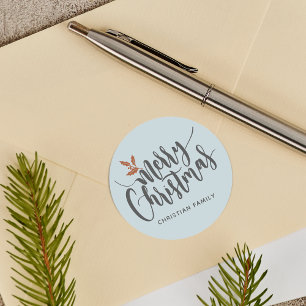 Pegatina Redonda Navidad ruidosa personalizada