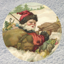 Navidad Vintage, Santa Claus Victoriano en Trineo