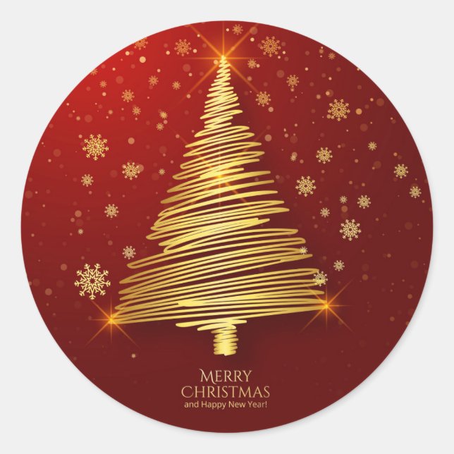 Pegatina Redonda Navidades (Anverso)
