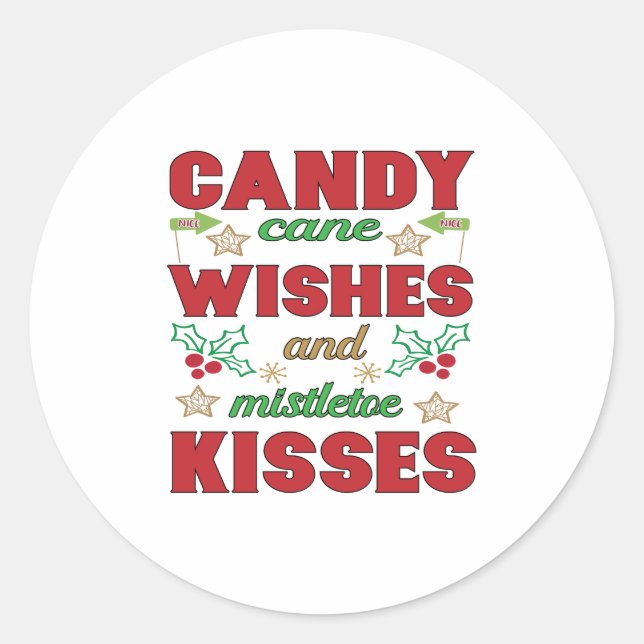 Pegatina Redonda Navidades (Anverso)