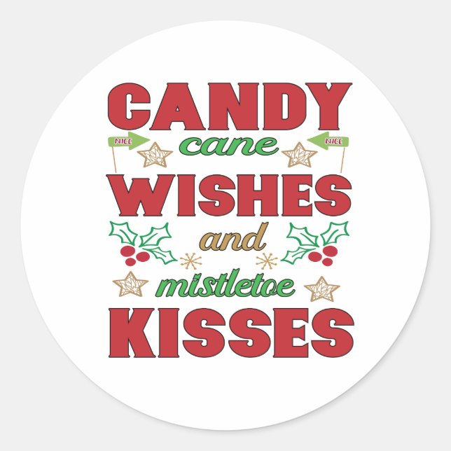 Pegatina Redonda Navidades (Anverso)