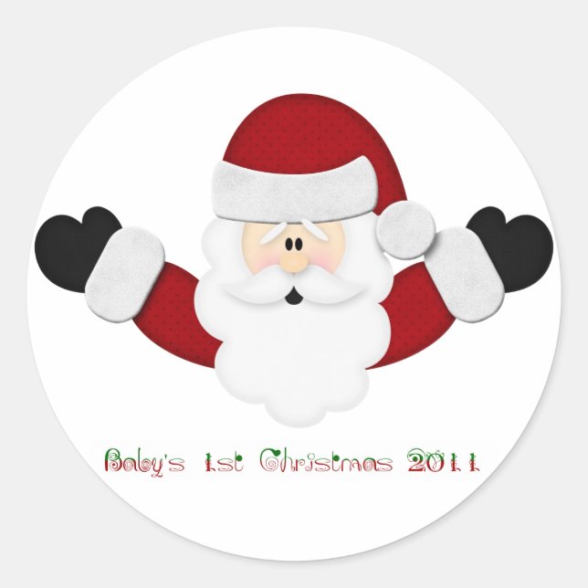 Pegatina Redonda Navidades 1 de Babys 2011 (Anverso)