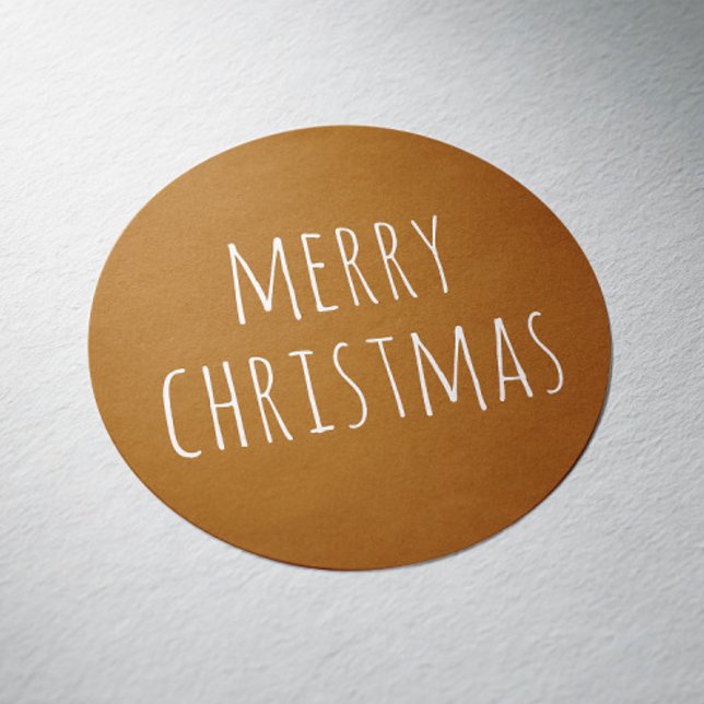 Pegatina Redonda Navidades acogedores | Festividad Minimalista de M (Subido por el creador)