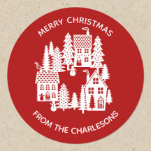 Navidades Aldea Rojo y Blanco