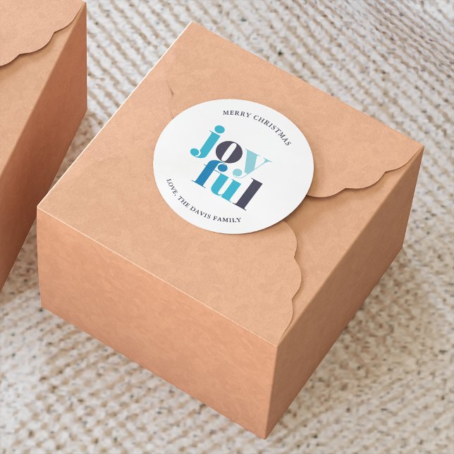 Pegatina Redonda Navidades "alegres" de Winter Blue (Subido por el creador)