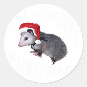 Pegatina Redonda Navidades alucinantes de Possum