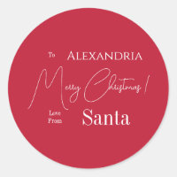 Navidades Aman Desde Santa Roja Personalizado