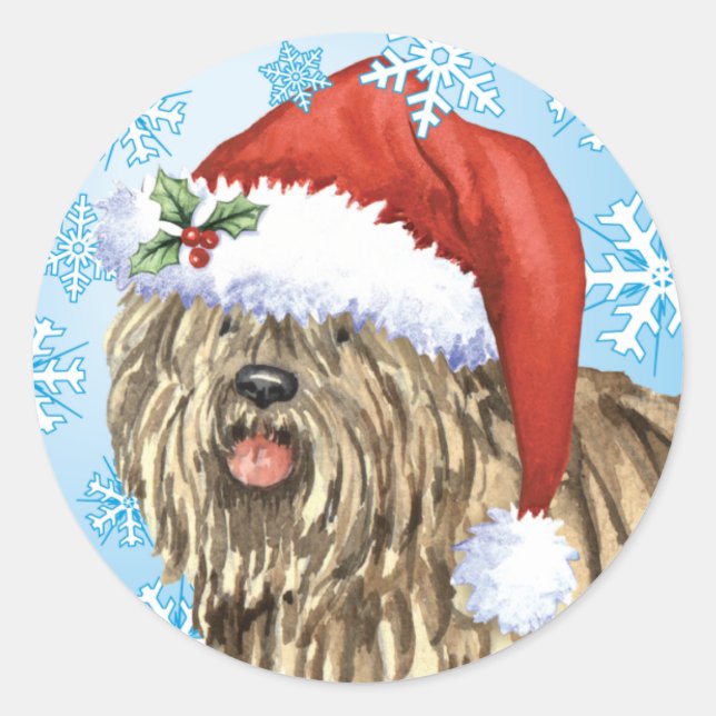 Pegatina Redonda Navidades Bergamasco (Anverso)