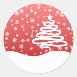 Pegatina Redonda Navidades blancos