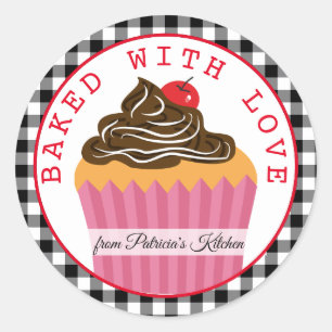 Pegatina Redonda Navidades Blancos Y Negros Tapados Con Amor