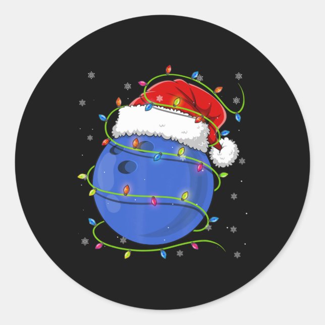 Pegatina Redonda Navidades Bolas Santa Hat Familia P (Anverso)