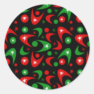 Pegatina Redonda Navidades Boomerangs