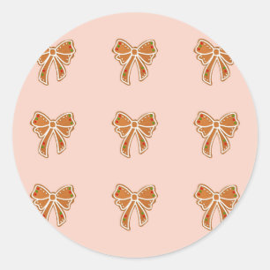 Pegatina Redonda Navidades Bow Cookies