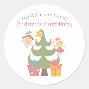 Pegatina Redonda Navidades breves