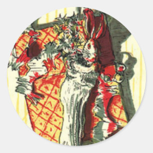 Pegatina Redonda Navidades Bunny