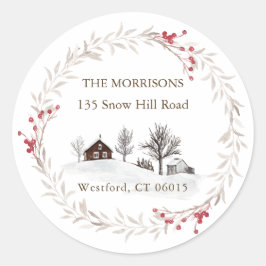 Pegatina Redonda Navidades cambiar dirección nueva casa