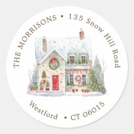 Pegatina Redonda Navidades cambiar dirección nueva casa