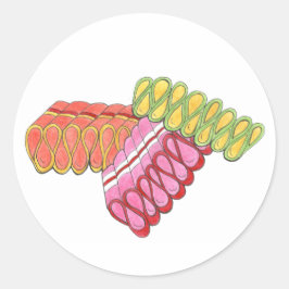 Pegatina Redonda Navidades Candy Candies Pegatinas de vacaciones