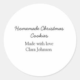 Pegatina Redonda Navidades caseros galletas hechas con amor añaden 