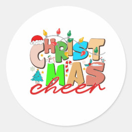 Pegatina Redonda Navidades Cheer